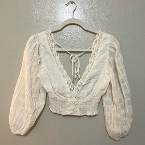 Boutique Lacey White Crop Top